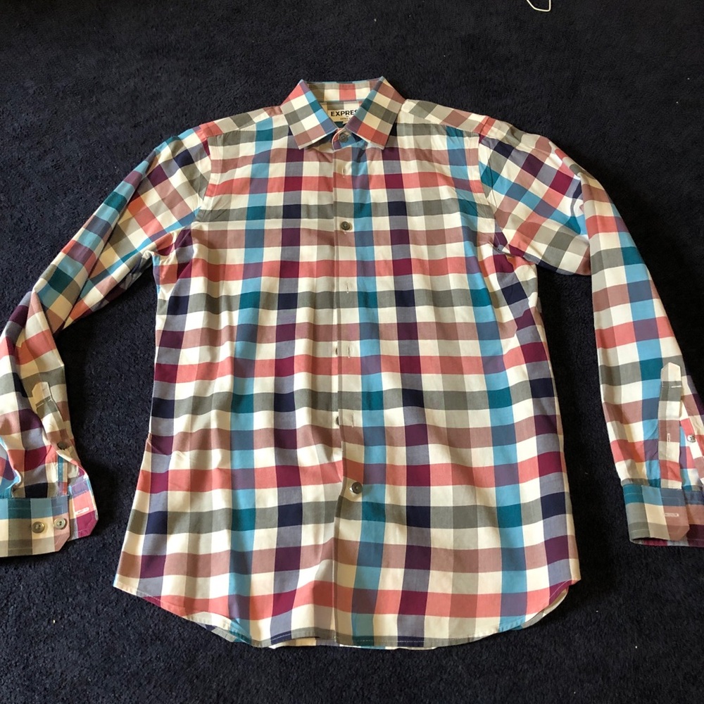 Express Casual Button Down Striped Size Small